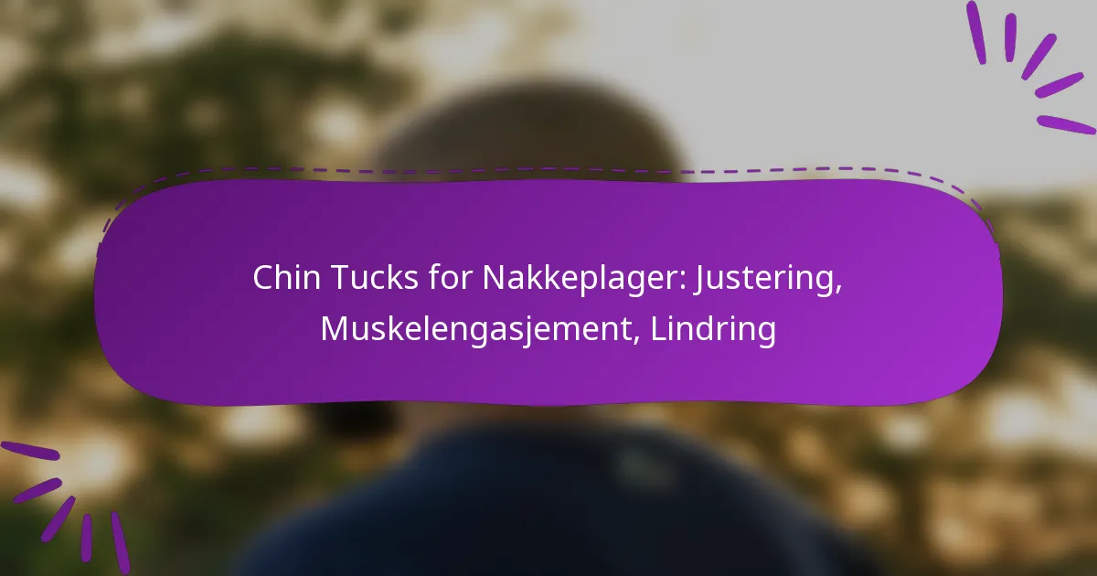 Chin Tucks for Nakkeplager: Justering, Muskelengasjement, Lindring